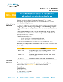 24-Nov-2014 Product Retirement Notice &ndash; E-Flex 3i Indoor