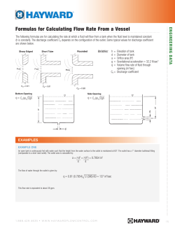 Formulas for Calculating Flow Rate From a Vessel