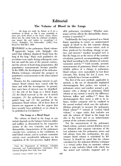 The Volume of Blood in the Lungs