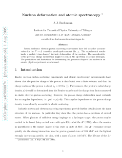 Nucleon deformation and atomic spectroscopy