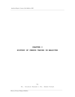 History of Census Taking in Maldives