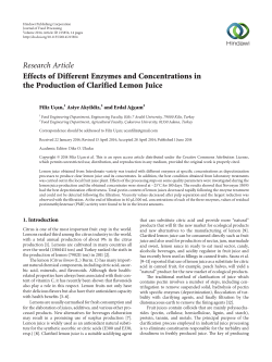 Effects of Different Enzymes and Concentrations in the Production of