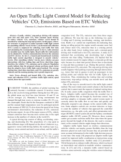 An Open Traffic Light Control Model for Reducing Vehicles` CO2