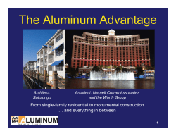 The Aluminum Advantage - American Architectural Manufacturers
