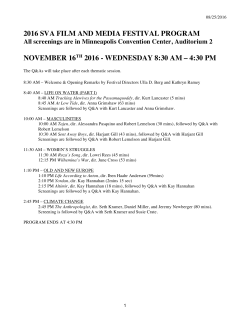 SVA Film and Media Festival - Society for Visual Anthropology