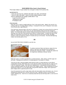 Sushi rice - Taste of Culture