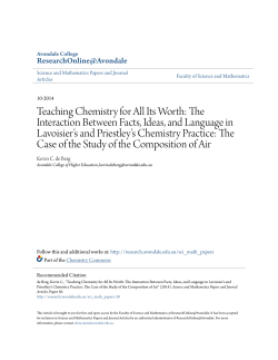 Teaching Chemistry for All Its Worth