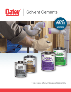 Solvent Cements - The Macomb Group