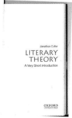 LITERARY THEORY