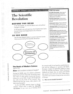 The Scientiftc B,evolution - Livingston Public Schools