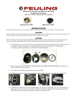 OFFSET OIL FILTER SANDWICH ADAPTER
