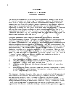 APPENDIX A Reflections on Research