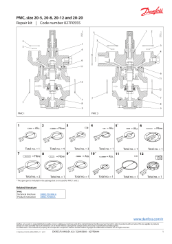 PMC, size 20-5, 20-8, 20-12 and 20-20 Repair kit | Code