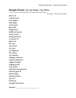 Sample Puzzle: You Say Potato, I Say Potato