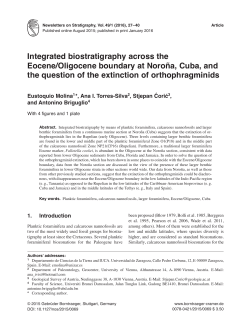 Integrated biostratigraphy across the Eocene/Oligocene boundary at