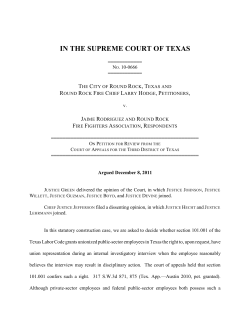 IN THE SUPREME COURT OF TEXAS