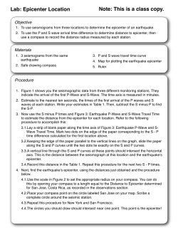 Lab: Epicenter - Mr. Korchnak`s Class