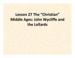 John Wycliffe and the Lollards