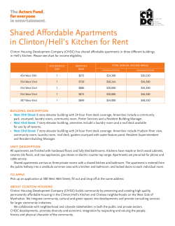 Shared Affordable Apartments in Clinton/Hell`s Kitchen