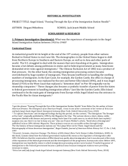 Angel Island Scholarship - UNC School of Education