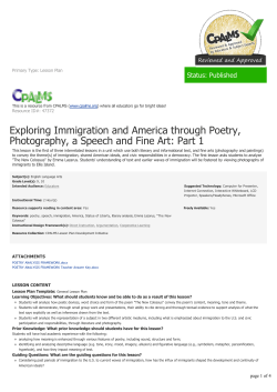 Exploring Immigration and America through Poetry