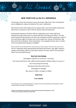 NEW YEAR`S EVE on the R.S. HISPANIOLA