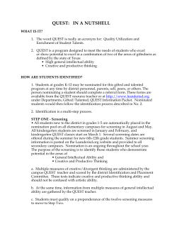 QUEST General Information Packet