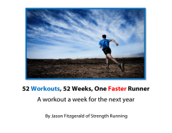 52 Workouts, 52 Weeks, One Faster Runner A