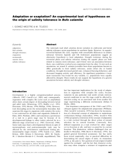 Adaptation or exaptation? An experimental test of hypotheses on the
