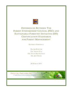 Differences between FSC and SFI Certification Standards for Forest