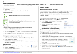 Process mapping with MS Visio 2013 Quick Reference