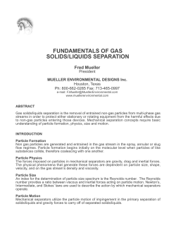 fundamentals of gas solids/liquids separation