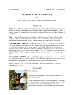 THE MUSIC AND DANCE OF GUINEA