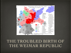 the troubled birth of the weimar republic
