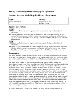 Student Activity: Modelling the Phases of the Moon