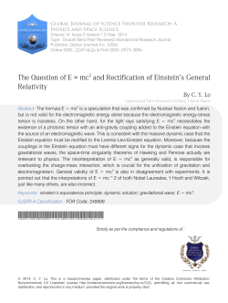 The Question of E = mc2 and Rectification of Einstein`s General