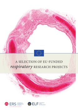 A SELECTION OF EU-FUNDED respiratory RESEARCH PROJECTS