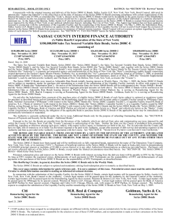 Sales Tax Secured Variable Rate Bonds Series 2008C-E