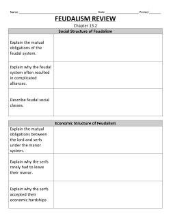 FEUDALISM REVIEW