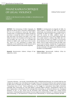 franz kafka`s critique of legal violence