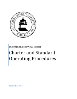 Charter and Standard Operating Procedures