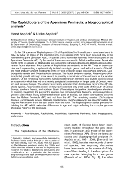 The Raphidioptera of the Apennines Peninsula: a biogeographical