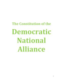 Constitution! - Democratic National Alliance