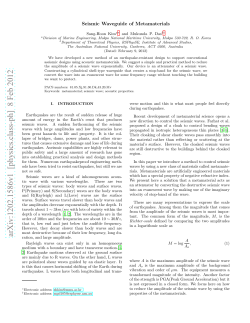 Seismic Waveguide of Metamaterials