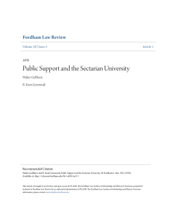 Public Support and the Sectarian University