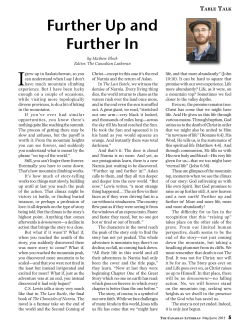 Further Up and Further In - Lutheran Church