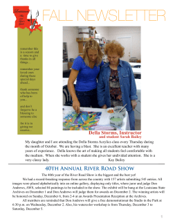 fall laag newsletter - Louisiana ART and ARTISTs` Guild