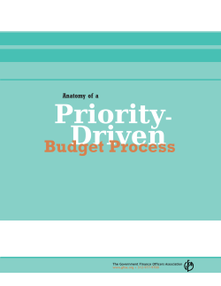 Anatomy of a Priority-Driven Budget Process
