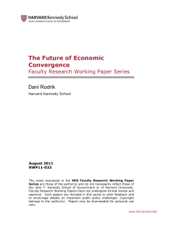 The Future of Economic Convergence