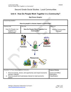 Second Grade Social Studies: Local Communities Unit 4: How Do